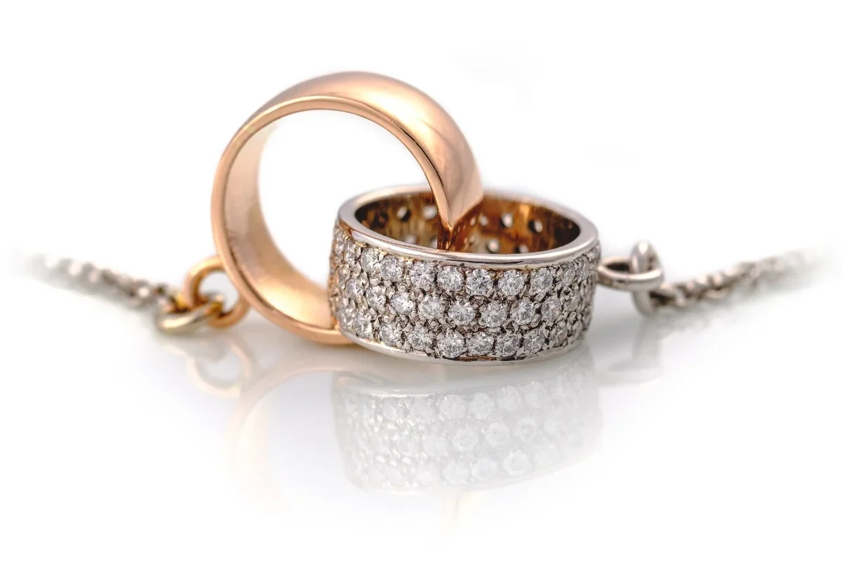 Náramek dva propojené kroužky