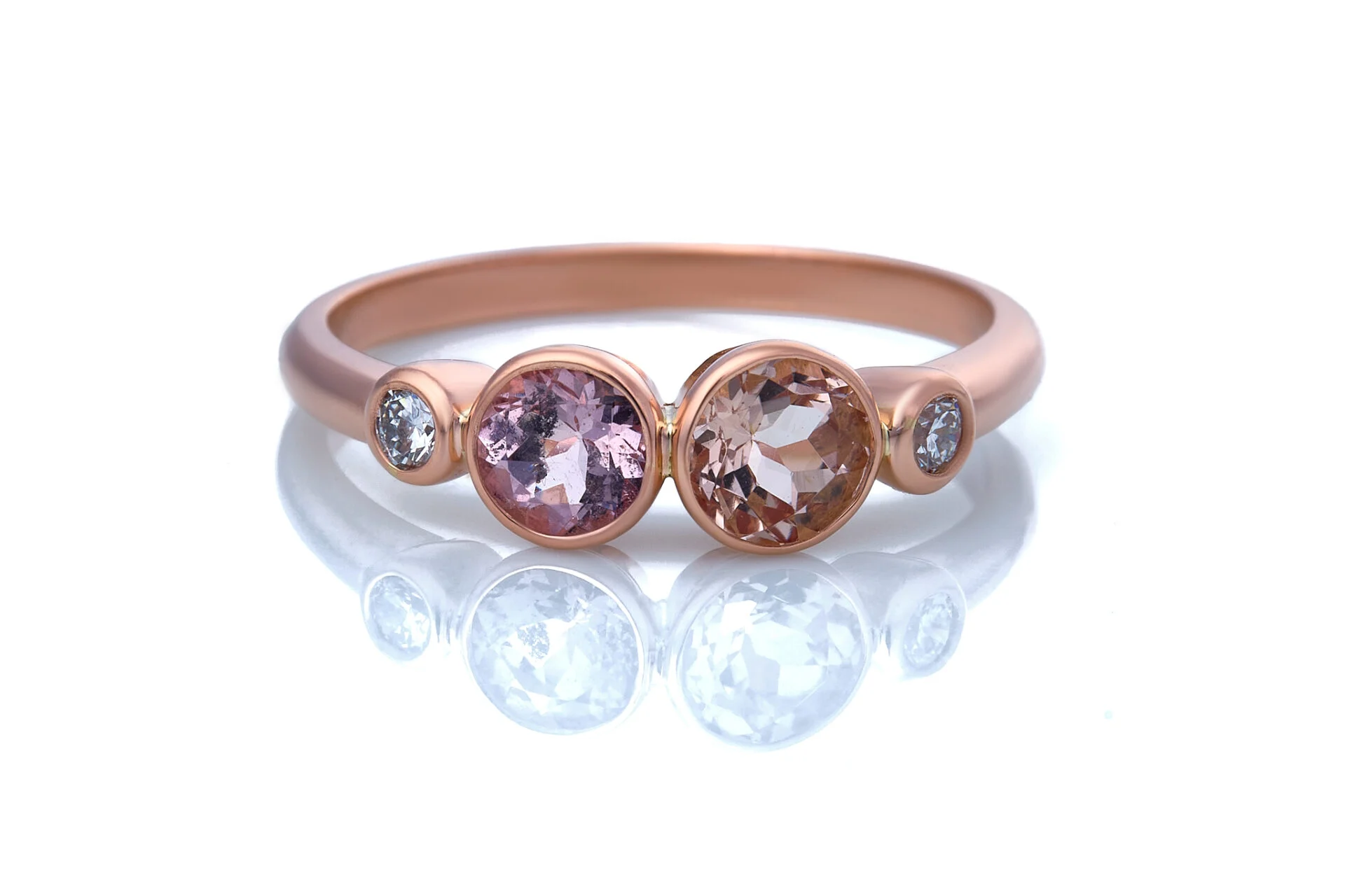 Prsten růžové zlato morganit bril 9.7.20210819 1